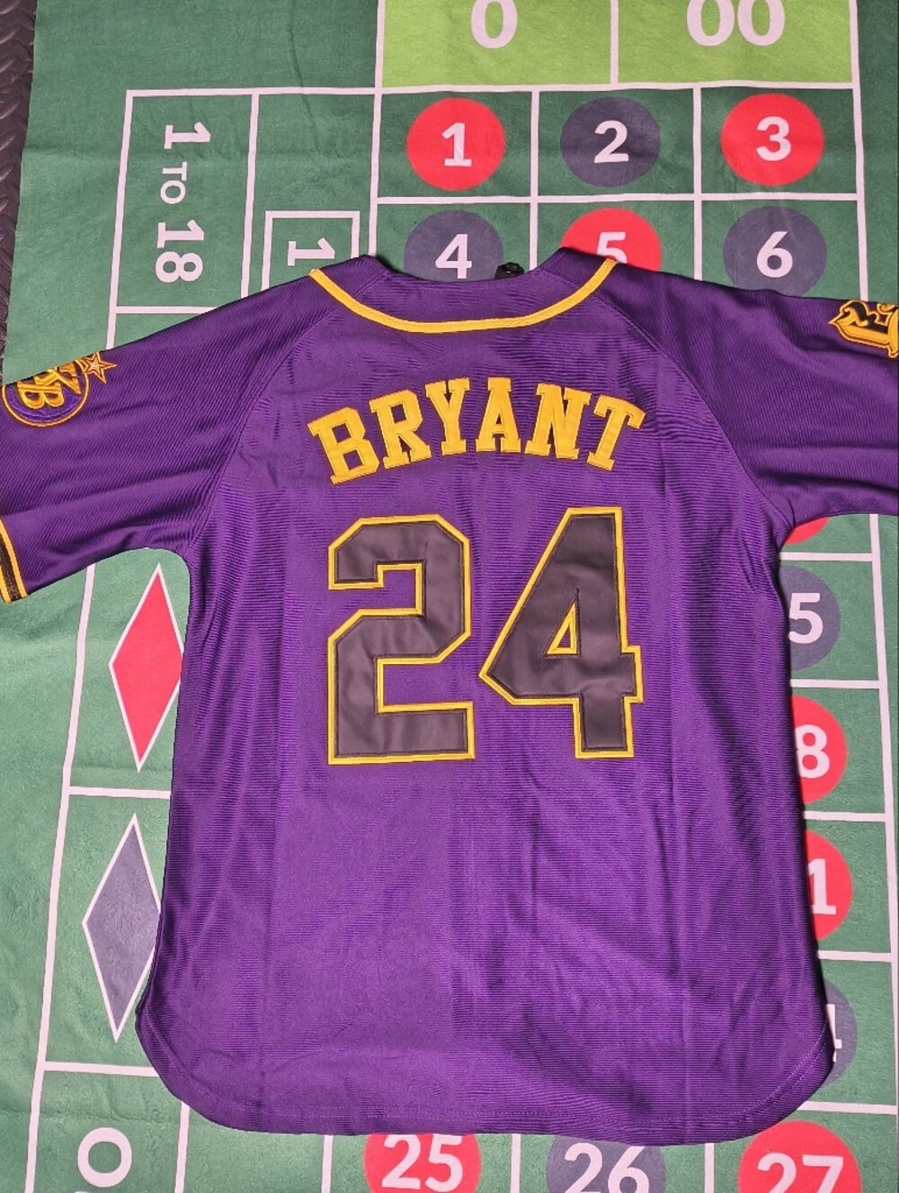 NWT Authentic Classics Kobe Bryant Legend Baseball Jersey Men’s L Purple Gold #8 - Picture 5 of 7